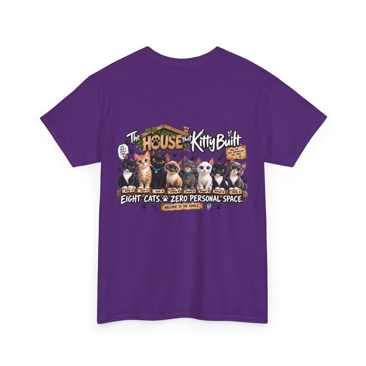 Eight Cats, Zero Personal Space Unisex Tee | The House That Kitty Built