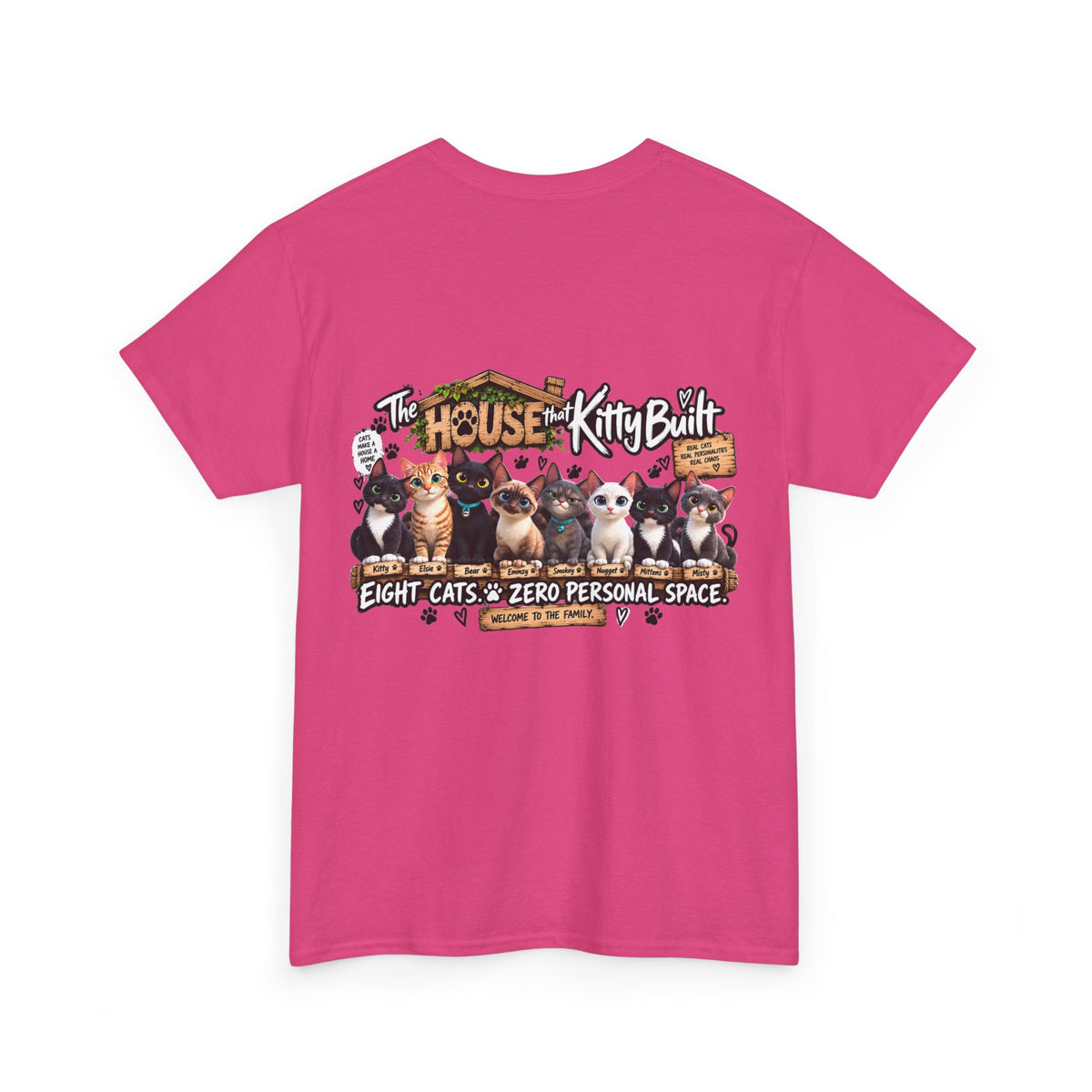 Eight Cats, Zero Personal Space Unisex Tee | The House That Kitty Built
