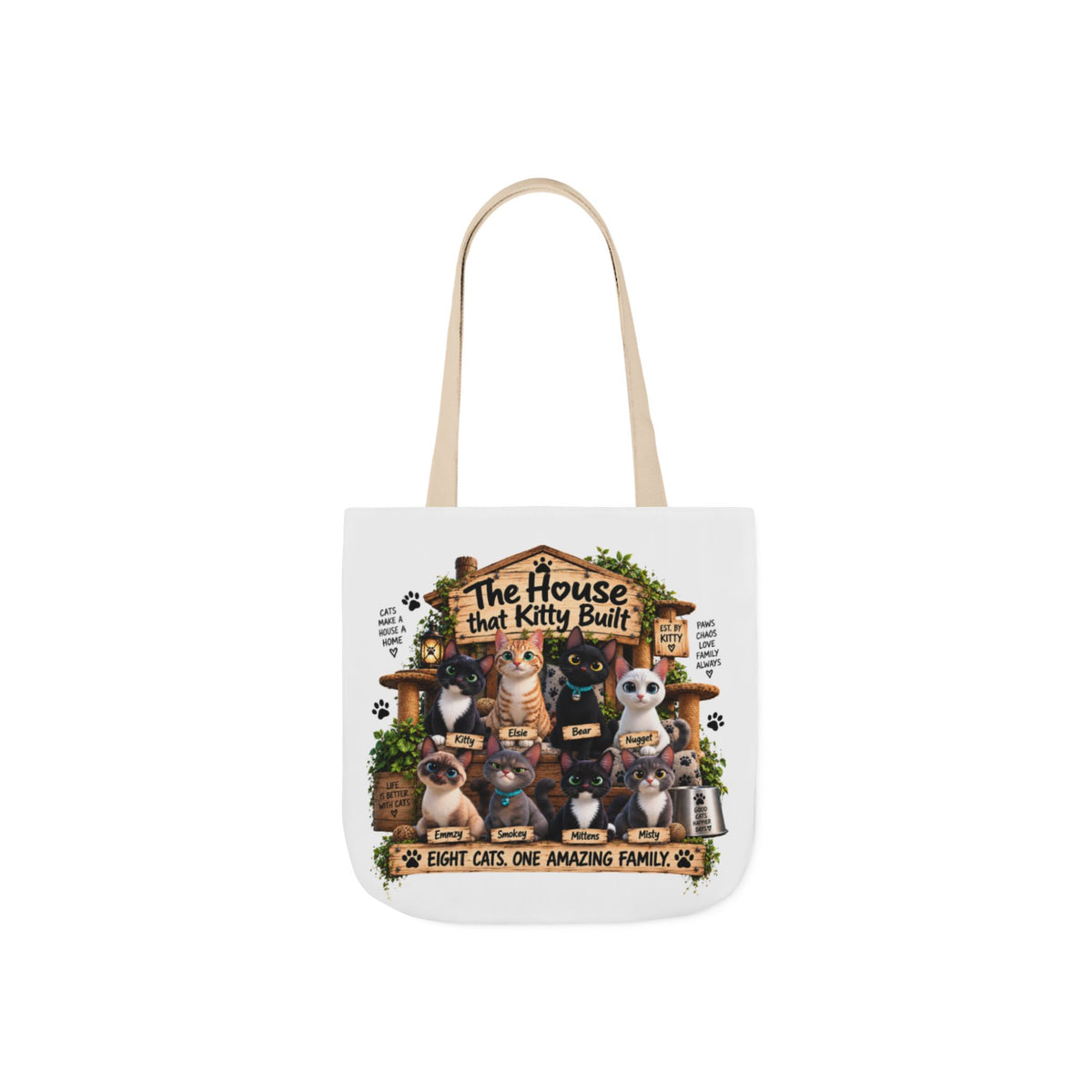 The Original Cast Tote Bag | The House That Kitty Built