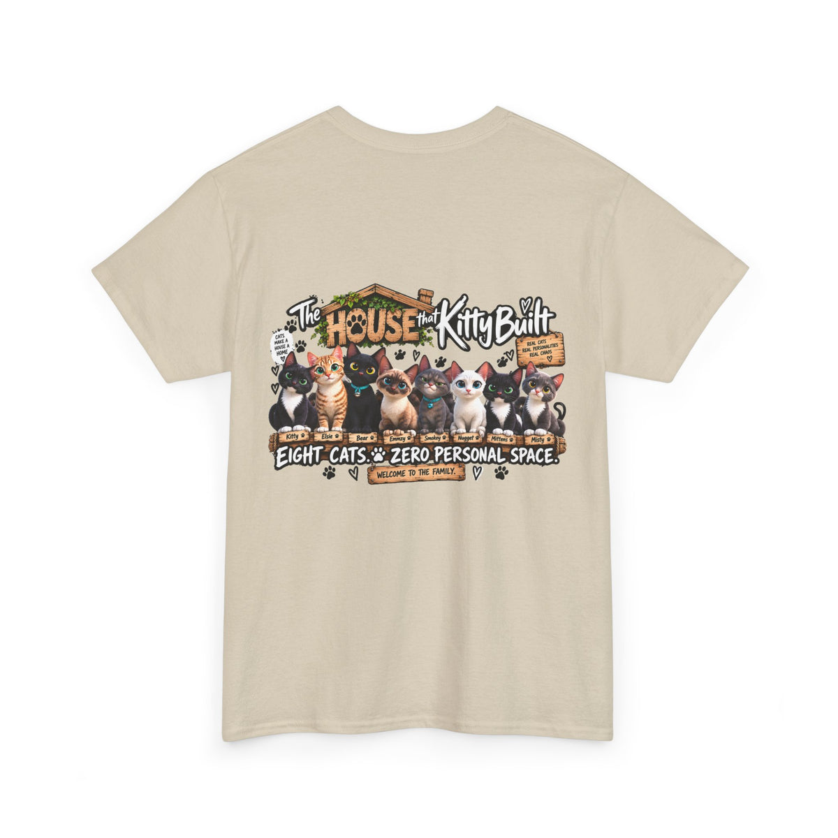 Eight Cats, Zero Personal Space Unisex Tee | The House That Kitty Built