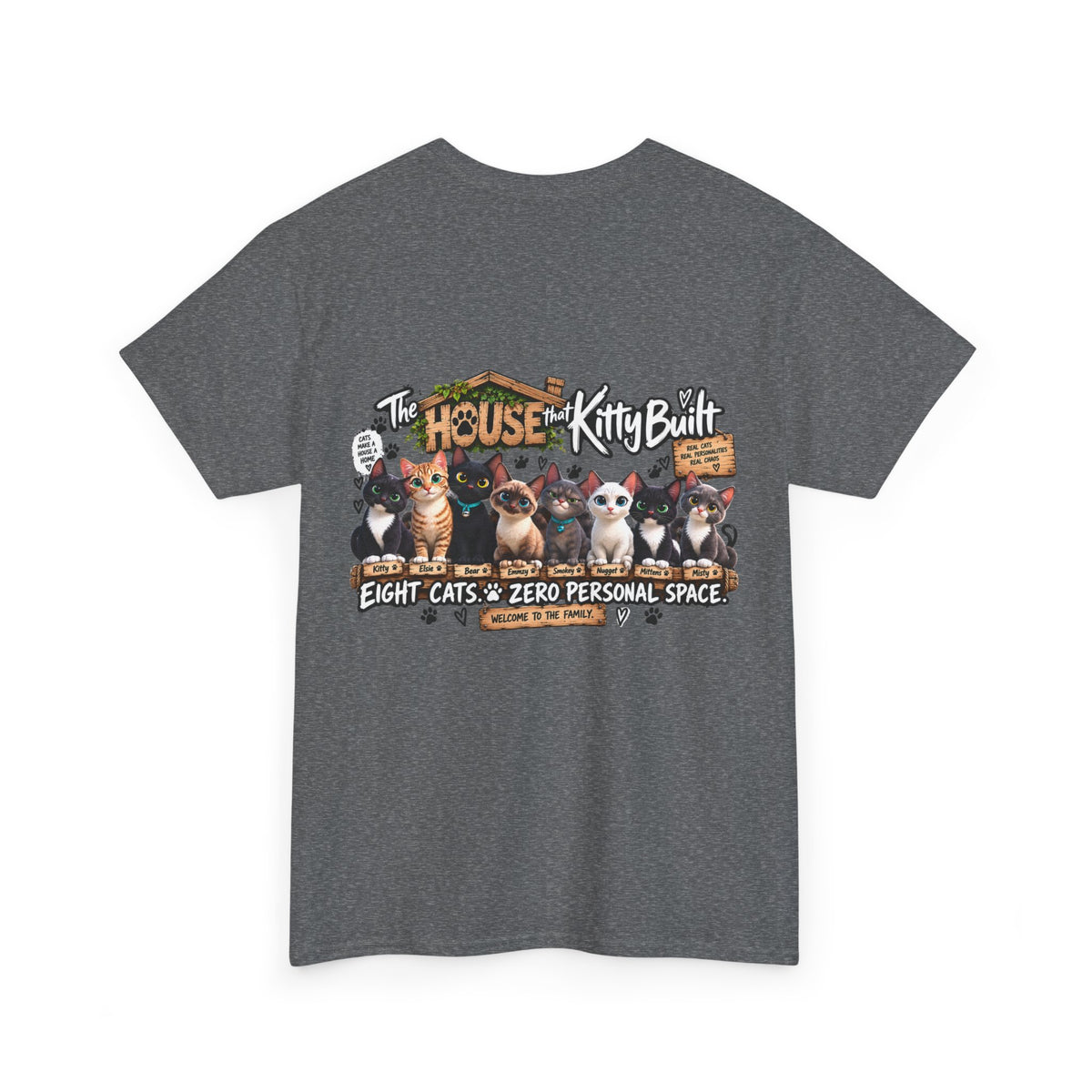 Eight Cats, Zero Personal Space Unisex Tee | The House That Kitty Built