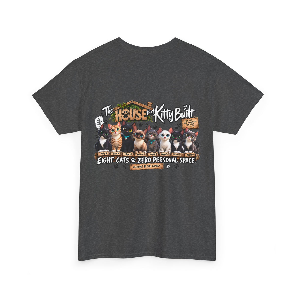 Eight Cats, Zero Personal Space Unisex Tee | The House That Kitty Built