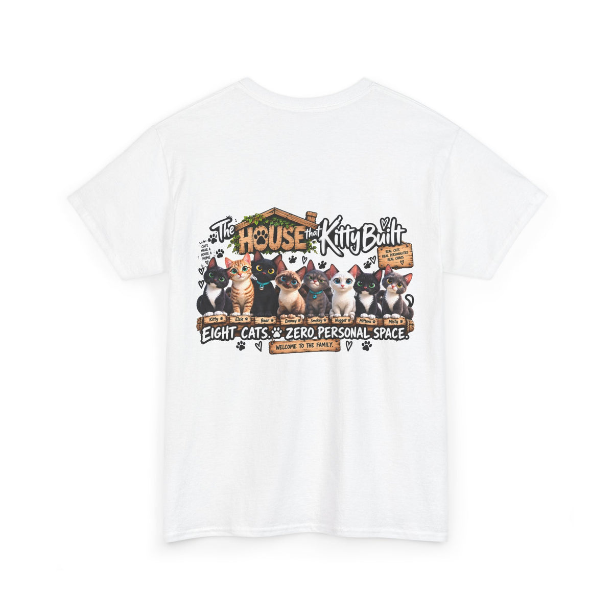 Eight Cats, Zero Personal Space Unisex Tee | The House That Kitty Built