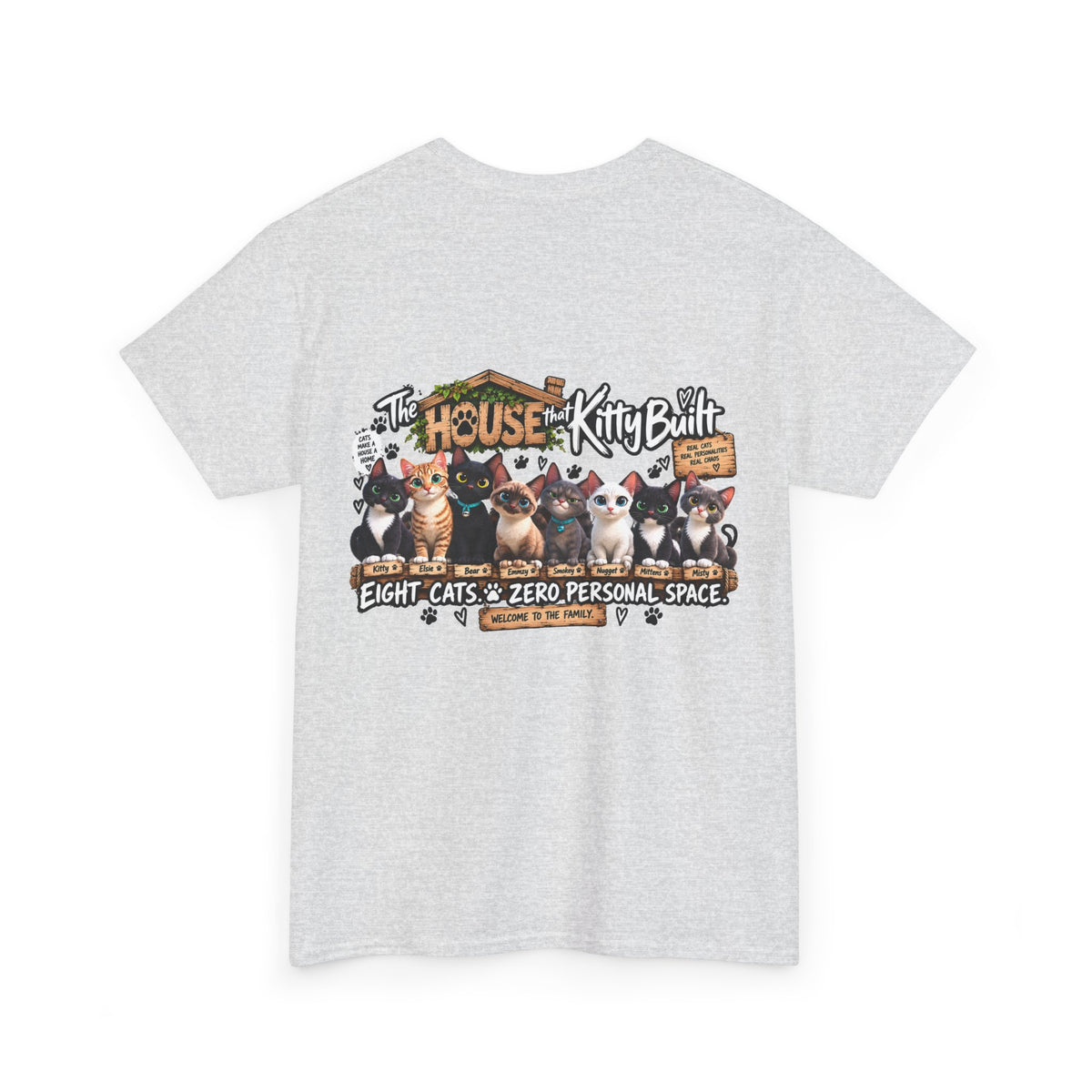 Eight Cats, Zero Personal Space Unisex Tee | The House That Kitty Built
