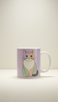 Cat Illustration Mug with Boutique Detailing