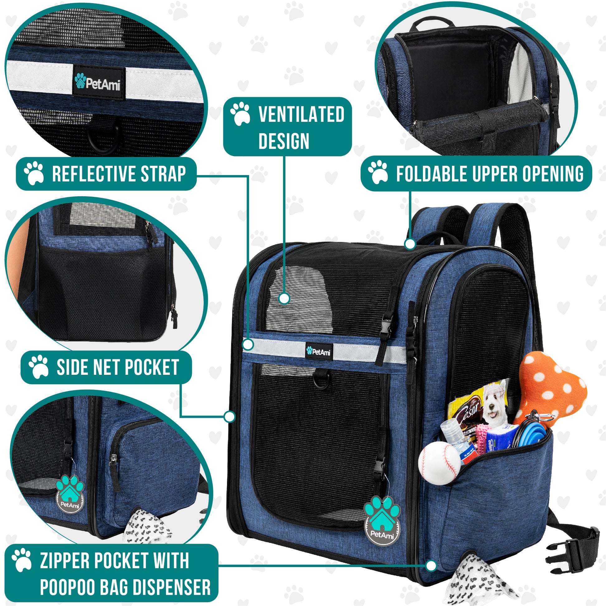 Pet Dog Carrier Backpack Portable Travel Cat Bag Comfort Breathable Mesh Soft