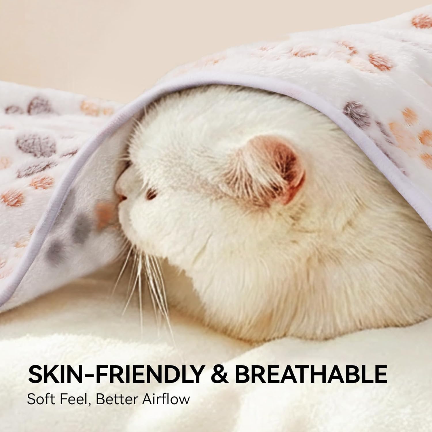 LINENLUX 1 Pack 3 Blankets Super Soft Fluffy Premium Fleece Dog Blankets for Puppy Cat Pet Blanket Flannel Throw Warm Sleep Dog Paw-3Pcs 23X16 Inch