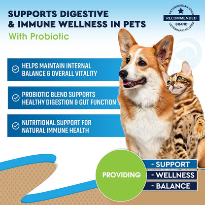 Natural Intestinal Defense for Dogs & Cats – Herbal Cleanse with Black Walnut & Probiotic – Promotes Healthy Gut & Flora Balance – Advanced Broad Spectrum Formula – Made in USA