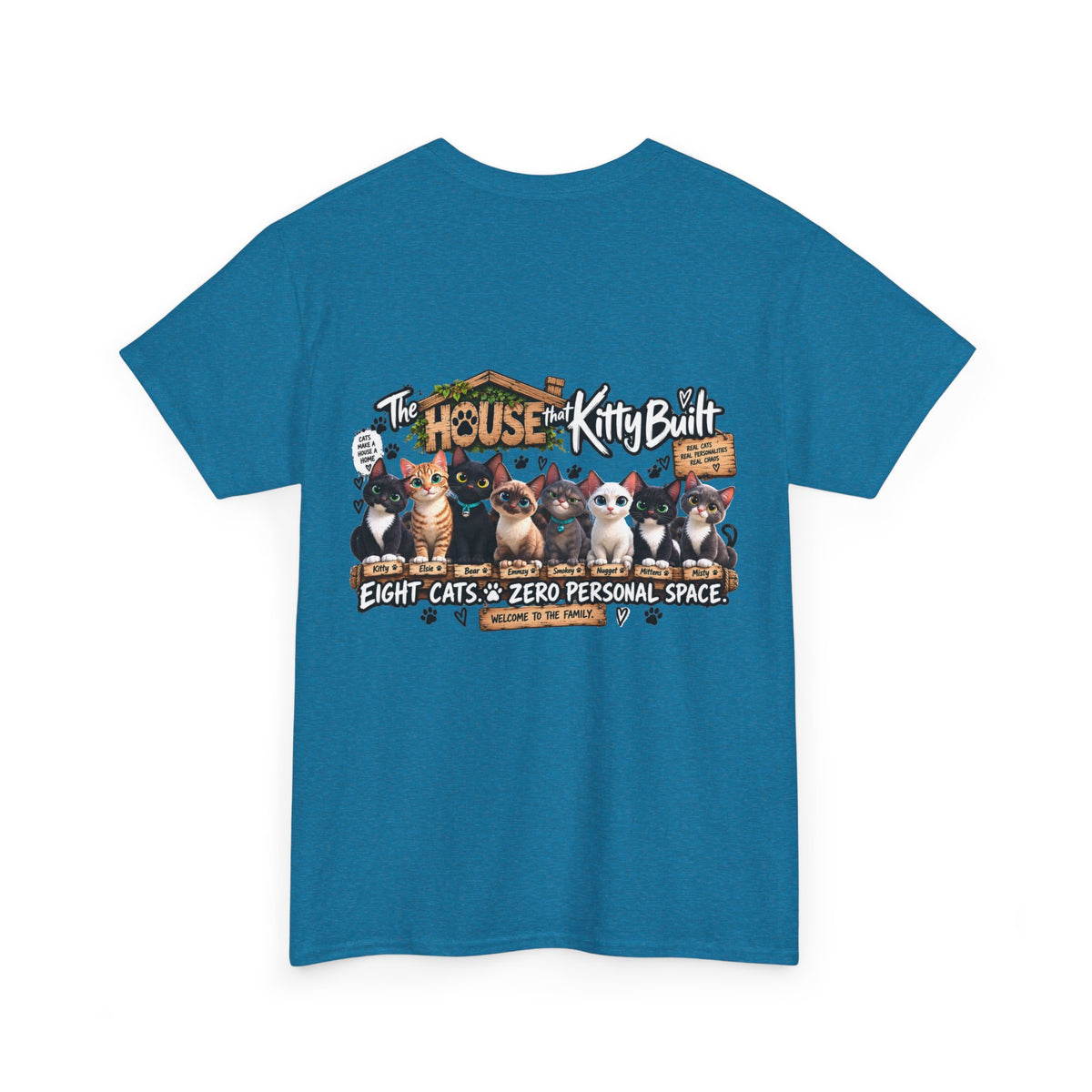 Eight Cats, Zero Personal Space Unisex Tee | The House That Kitty Built