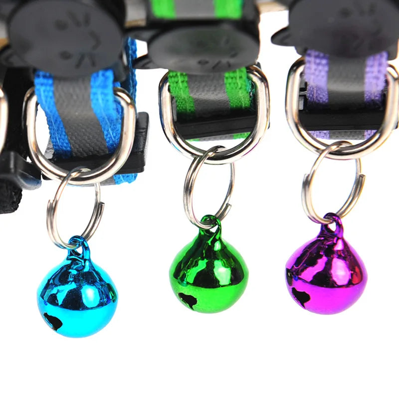 Reflective Breakaway Cat Collar with Bell | Safety Buckle | Adjustable