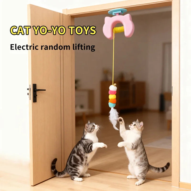 Electric Cat Teaser Toy | Automatic Hanging Feather Wand
