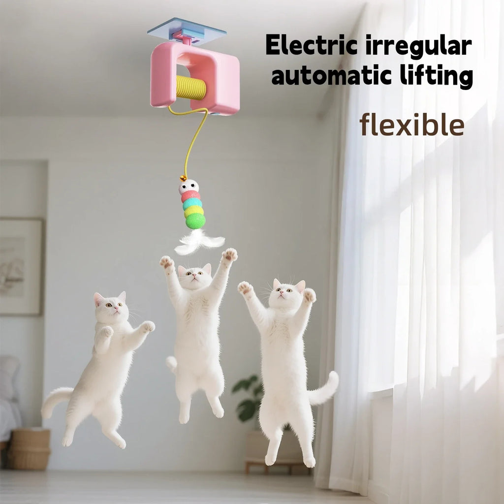 Electric Cat Teaser Toy | Automatic Hanging Feather Wand