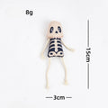 Halloween Skull Catnip Cat Toy | Plush Skull with Rope Limbs