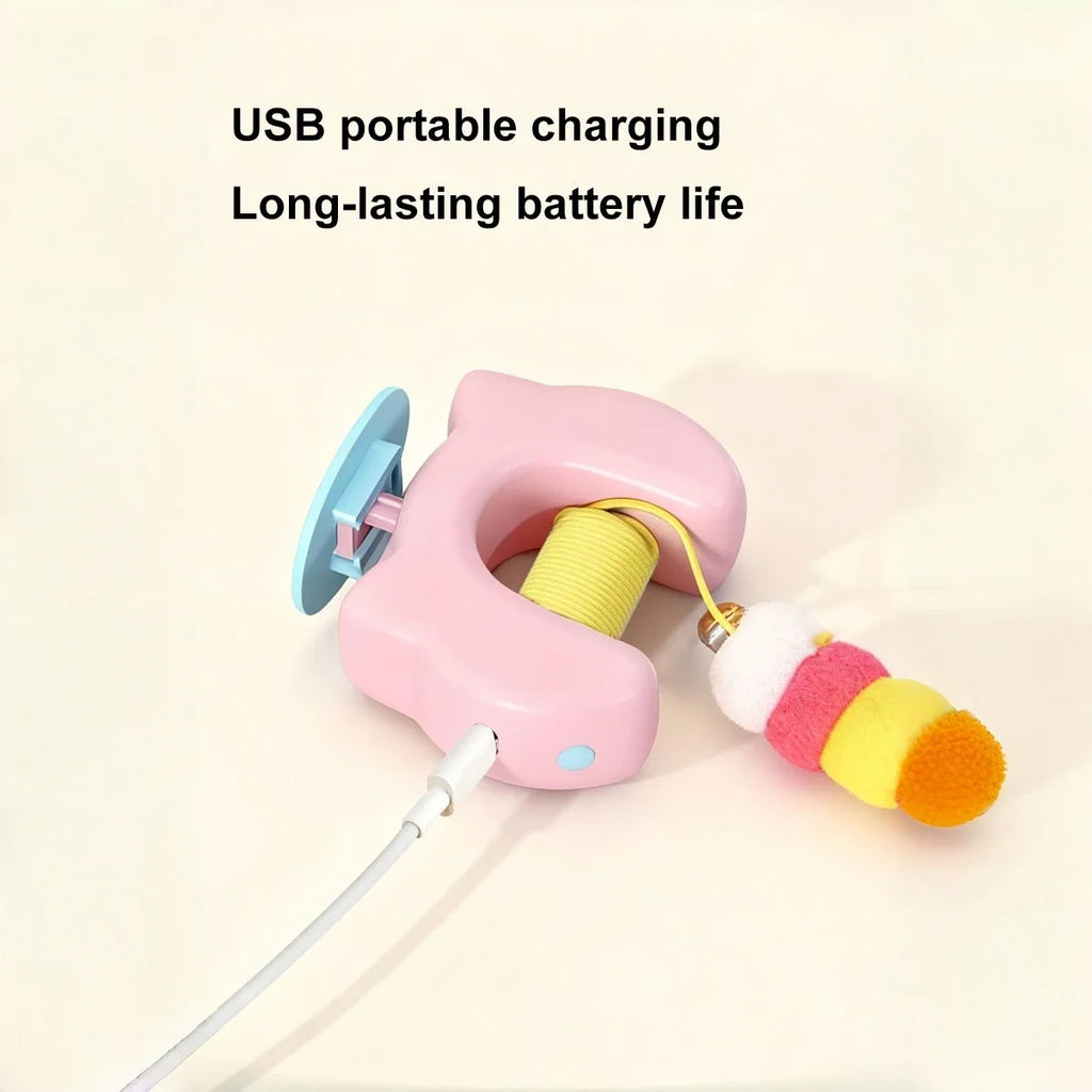 Electric Cat Teaser Toy | Automatic Hanging Feather Wand