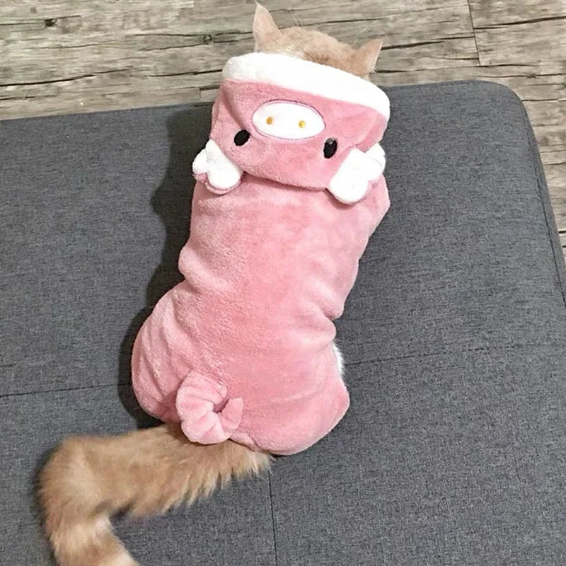 Animal Cosplay Costume for Cats | Coral Fleece Hoodie