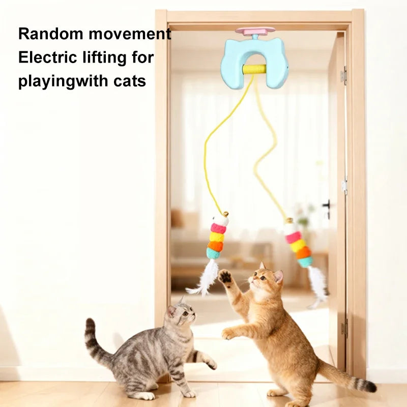 Electric Cat Teaser Toy | Automatic Hanging Feather Wand
