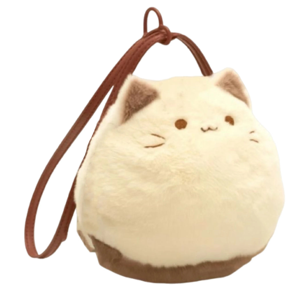 Plush Cat Handbag | Stuffed Animal Shoulder Bag | Kids & Teens