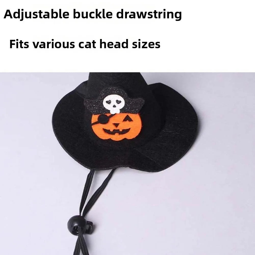 Halloween Cat Witch Hat & Cape Set