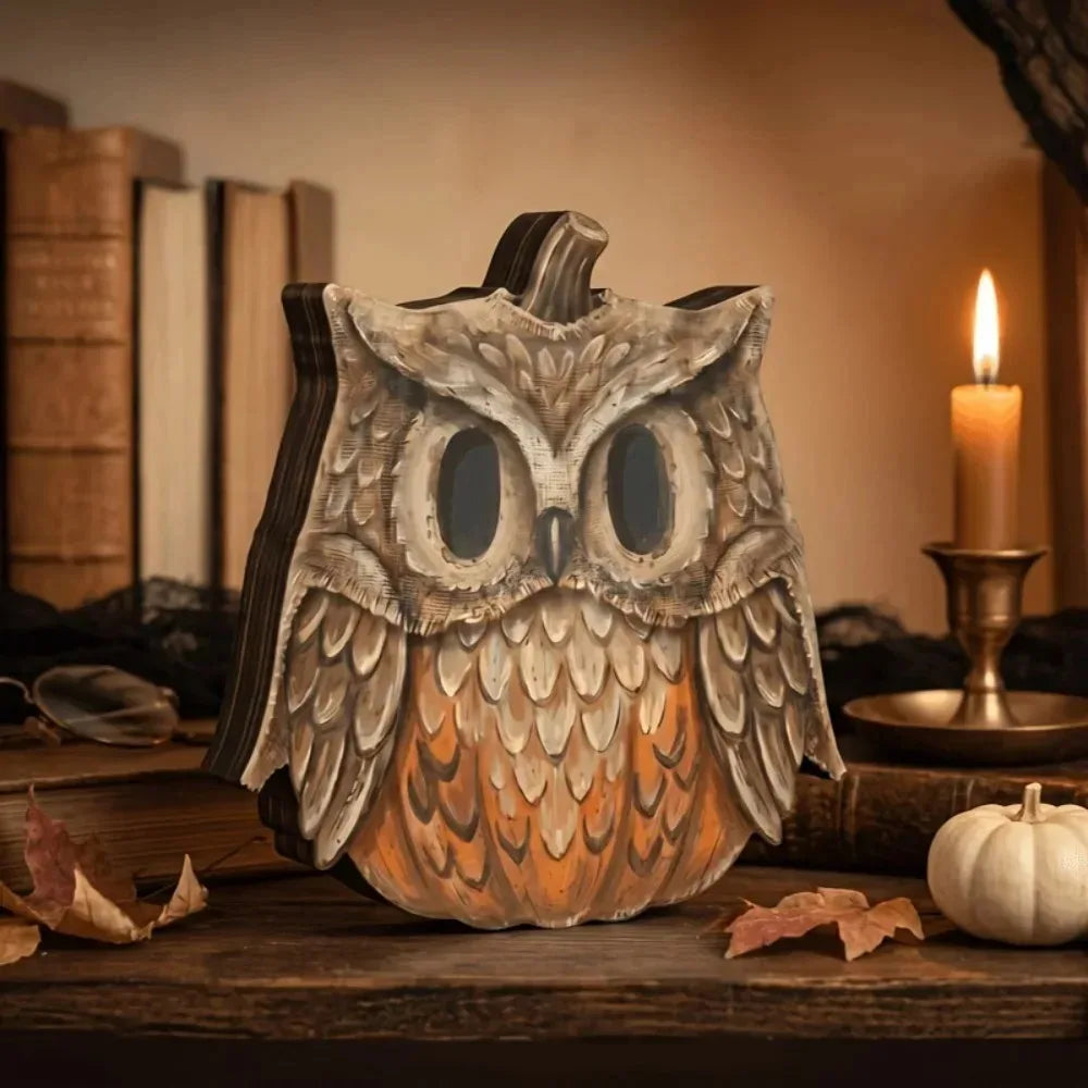 Halloween Wooden Shelf Decoration | Retro Block Signs