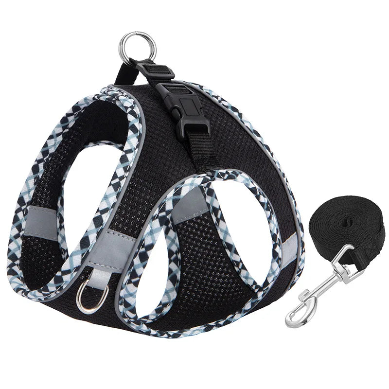 Reflective Adjustable Harness & Leash Set | Cats