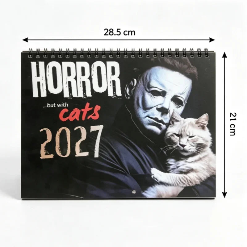 2027 Horror Cats Wall Calendar | Spooky Movie Characters & Cats