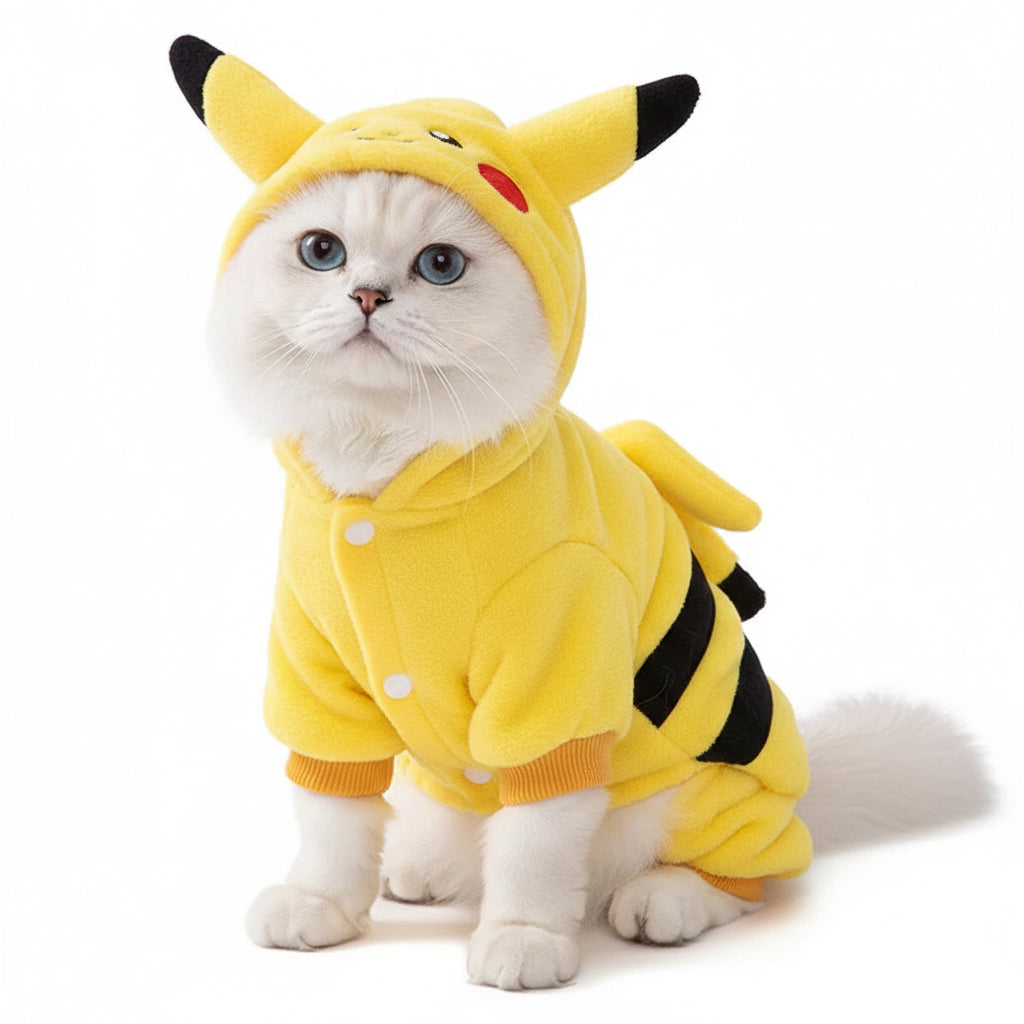Animal Cosplay Costume for Cats | Coral Fleece Hoodie