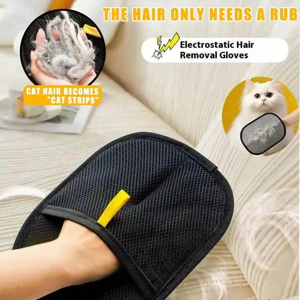 Cat Grooming Gloves | 2-Pack Pet Hair Remover