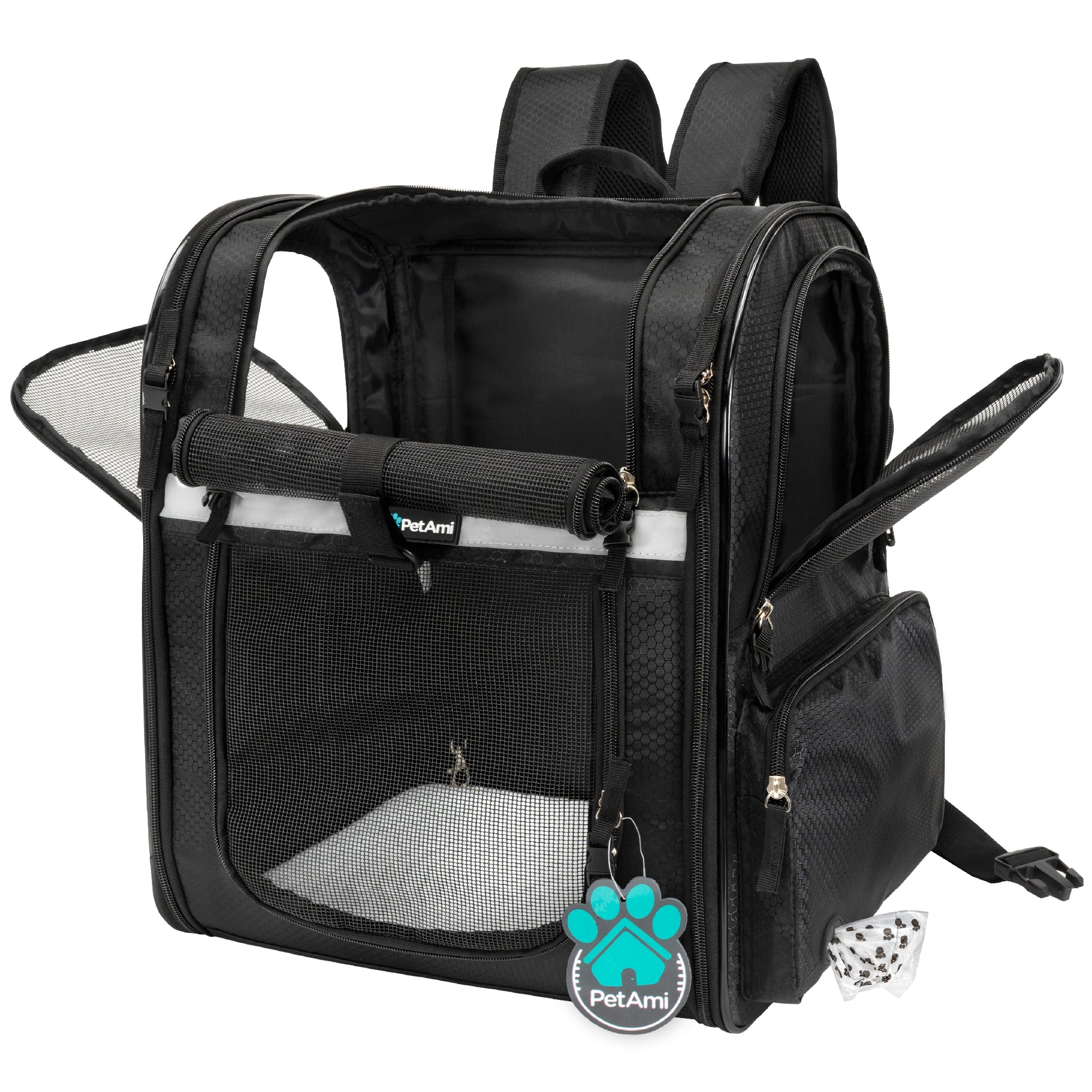 Pet Dog Carrier Backpack Portable Travel Cat Bag Comfort Breathable Mesh Soft