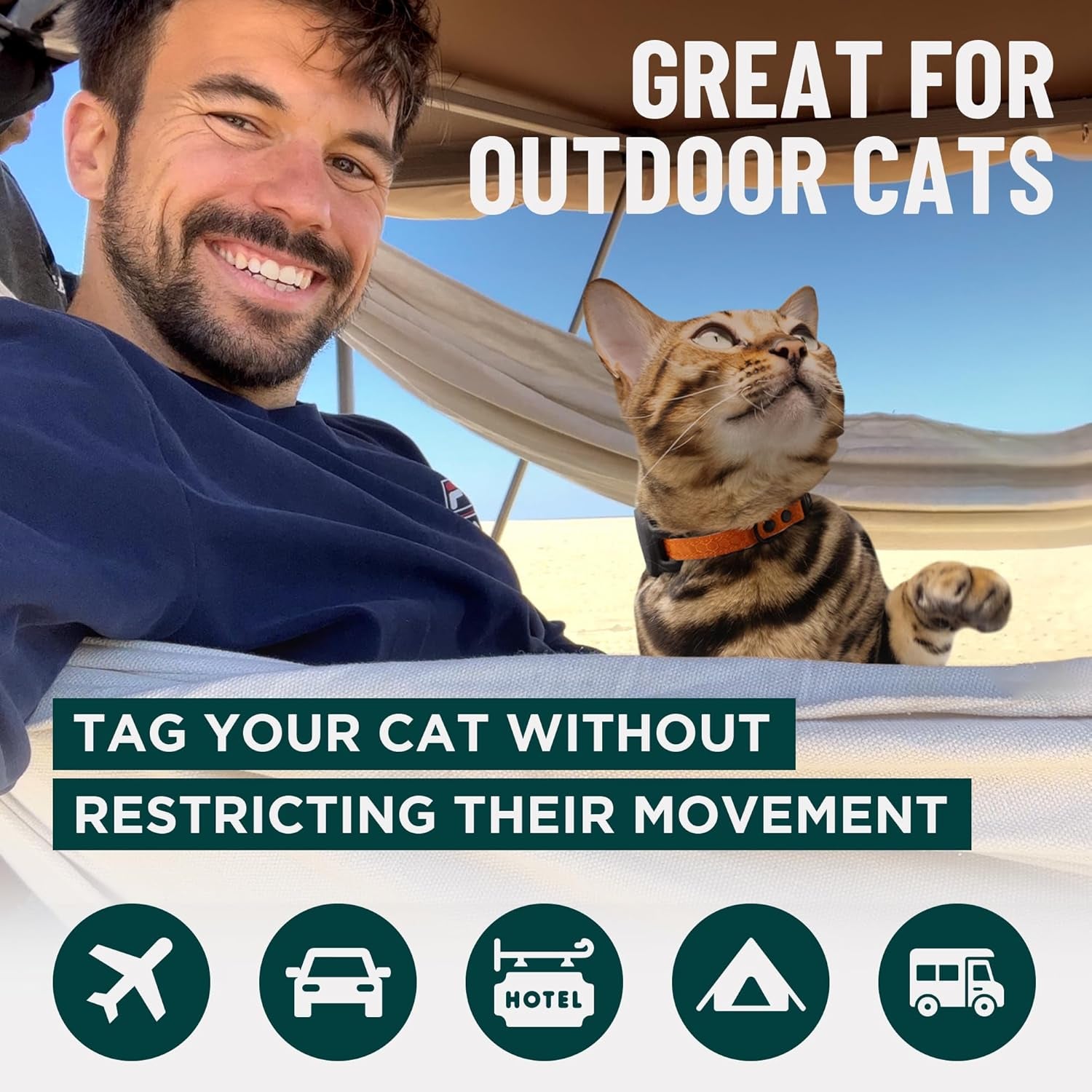 Blue Cat Collar Breakaway with Soft Padding for Medium to Large Cats - Durable Heavy Duty Tactical Fabric, Comfortable, Quick Release Breakaway Cat Collars, No Bell Collar (Blue, Adult)